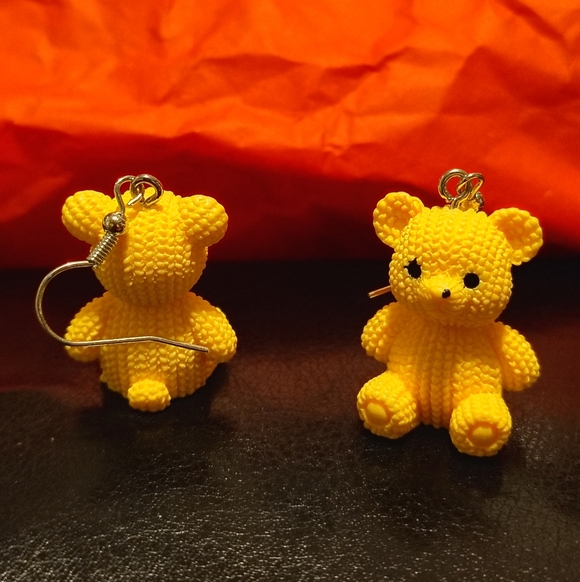Teddy Bear Earrings - Picture 2 of 7